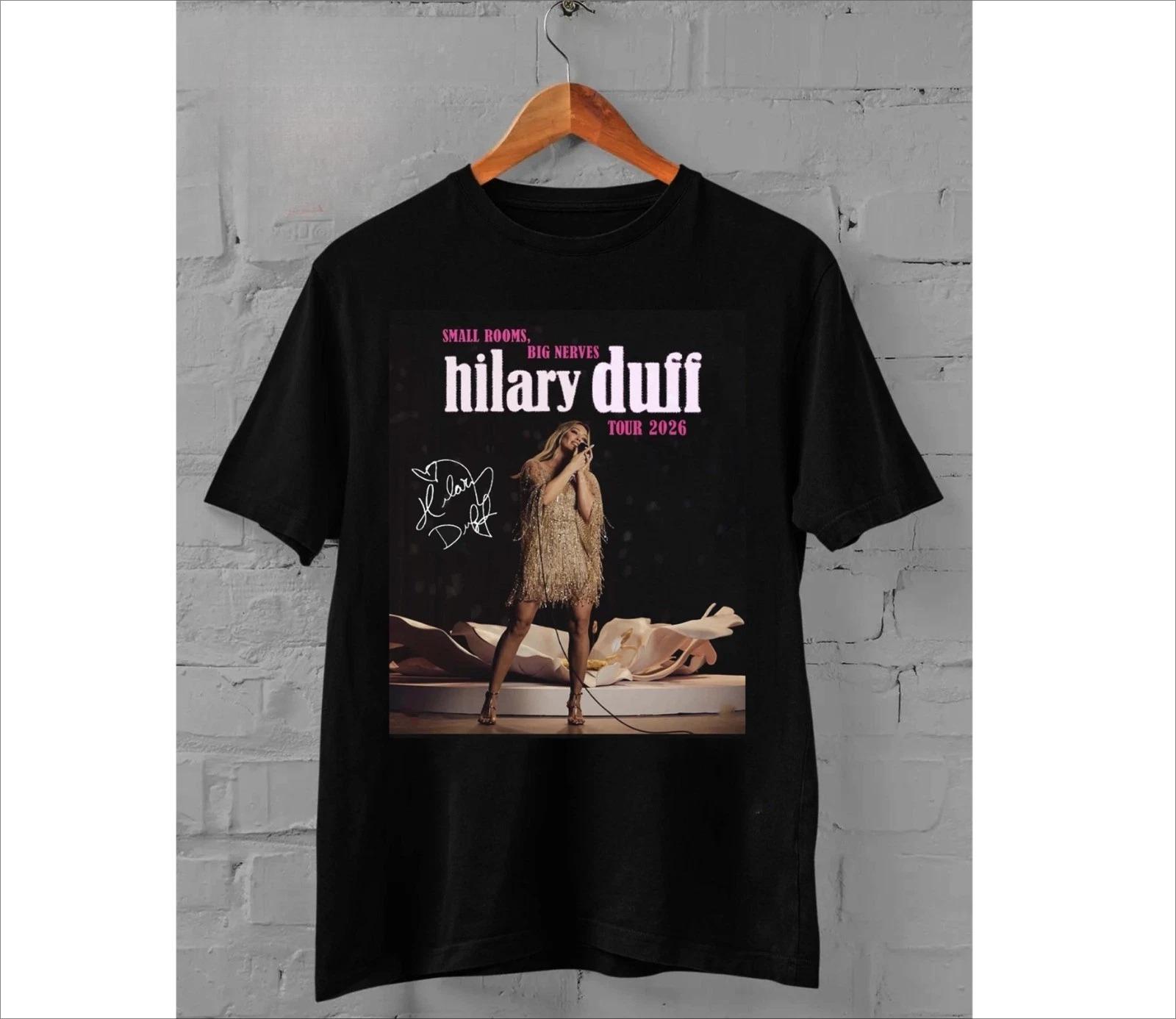 

Small Room, Big Nerve Hillary Duff 2026 Tour T-shirt, Daily Outdoor Retro, Male and Female Fan Printed T-shirt - Men s Summer... S разноцветный