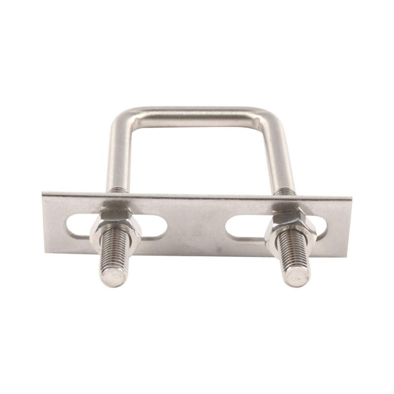 5Pieces Square Bents Square Bolts Craft of Stainless Steel With Frame Plates for Boats Trailer Pipe Various Use