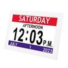 7 Inch Digital Clock with 12 Alarms, Unabridged Calendar Clock for the Eld ly and Ev yone, Auto Dimming, Am ica Large Display Clock with