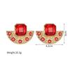 Atoztide Nouvelle Boucle d'Oreille Cœur Imprimé Léopard Vintage pour Femmes Acier Inoxydable Boucles d'Oreilles Statement Pierre Brillante Cadeau de Bijoux de Noël