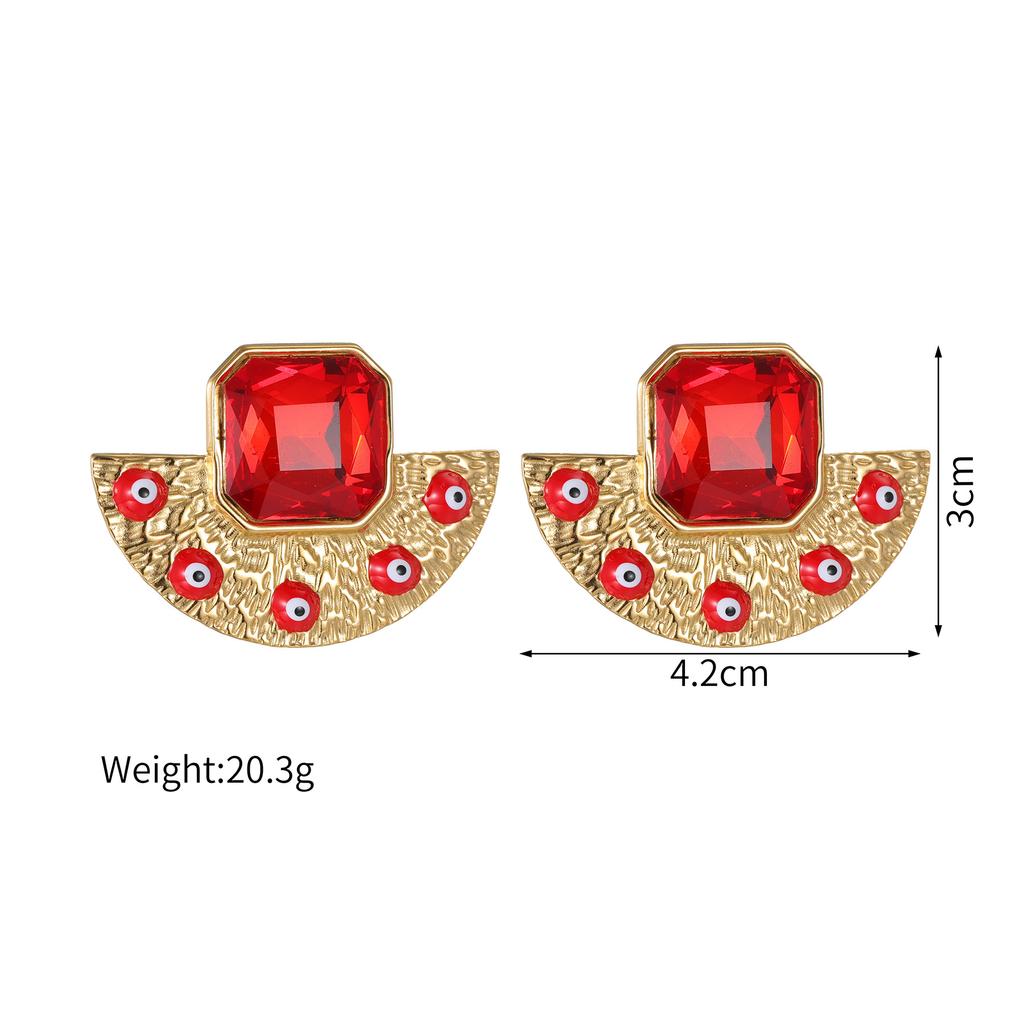 Atoztide Nouvelle Boucle d'Oreille Cœur Imprimé Léopard Vintage pour Femmes Acier Inoxydable Boucles d'Oreilles Statement Pierre Brillante Cadeau de Bijoux de Noël