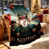 Custom Name Personalized Liverpool FC Print Blanket, Home Decor, Bedroom, Sofa, Camping, Couch, Gifts for Birthday Christmas