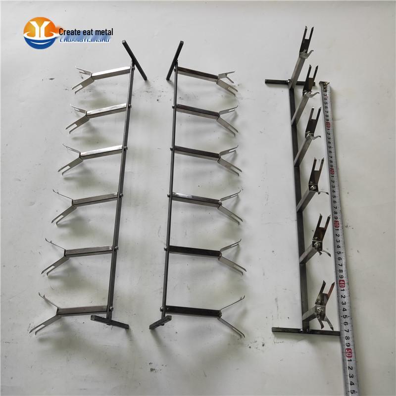 Double-Sided Card Manual Oil Spray and Vacuum Coating Fixture with I-Beam and 8 CY45, 13x25x598 Square Tube
