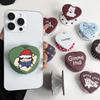 Heart Film Magnetic Phone Holder: Japanese-Korean Style Airbag Stand with Retractable Desktop Support