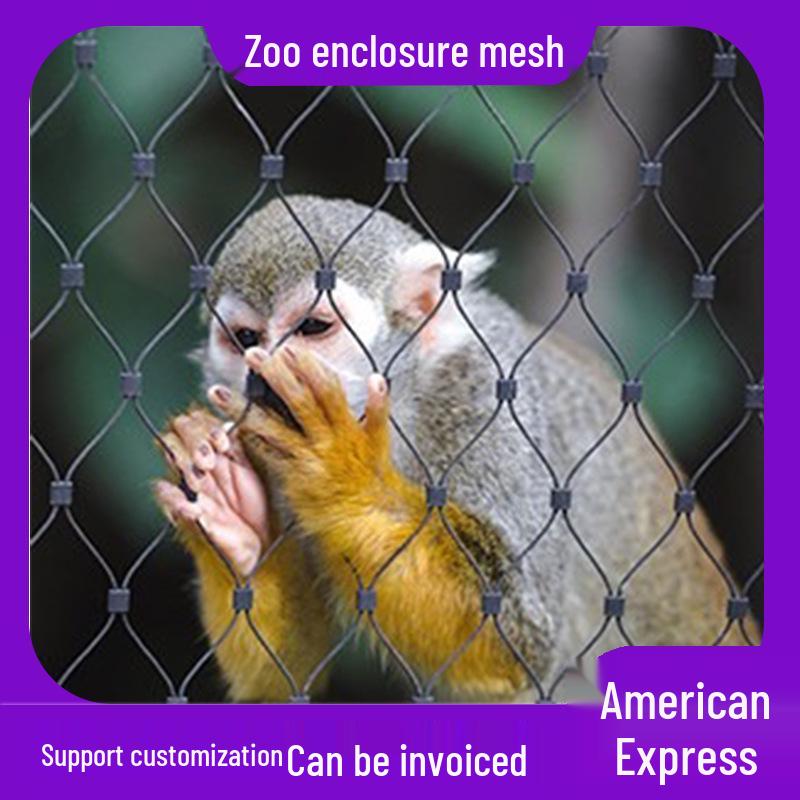 High-Altitude Safety Net: Stainless Steel, Flexible Woven Mesh for Zoos, Balconies, Kindergartens, and Scenic Bridges