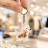 Memory Keepsake for Pet Fur Hair Keychain, Portable Transparent Memorial Pendant, Puppy Shaped Storage Pendant DIY Meaningful Lovers Decorative Charm