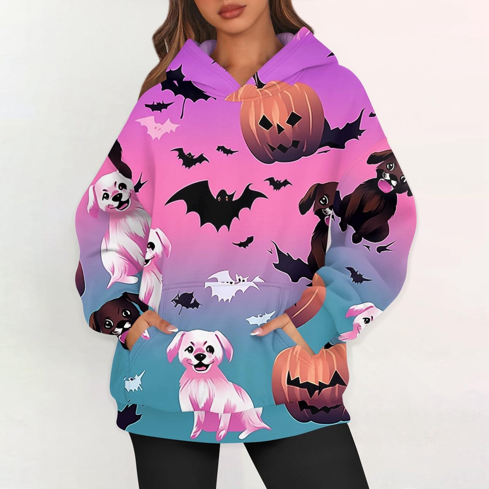 

Womens Oversized Sweatshirts Fleece Hoodies Long Sleeve Pullover Outfits With Pocket XXL рожевий