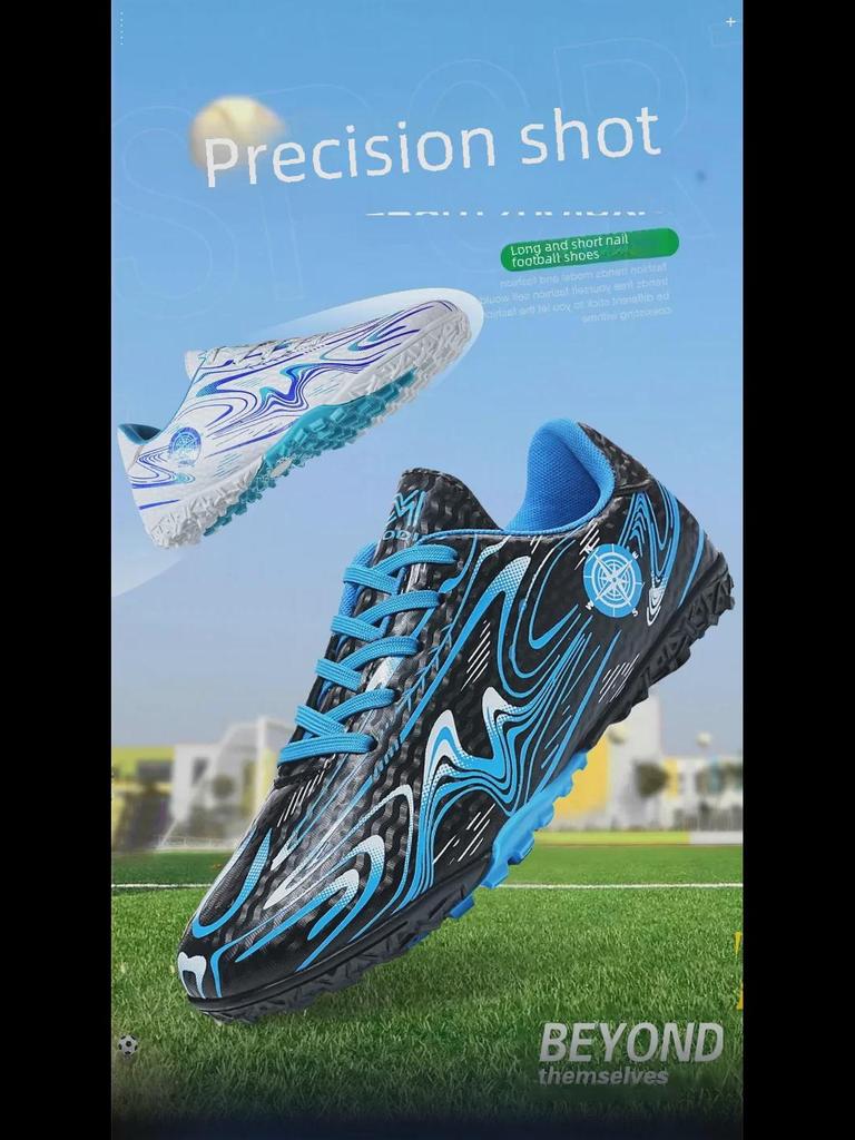 Kids' Long Spike Football Shoes – Youth TF Studs for Boys & Girls Training & Competition