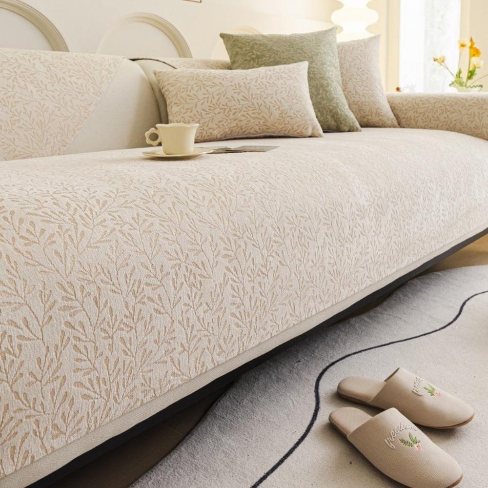 Solid Color Premium Sofa Cushion Universal In All Seasons 2024 New Non-slip Seat Cushion Leather Sofa Cover Full Cover Cloth Towel