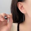 Smiling tassel earrings for women's temperament light luxury high-end sense atmospheric earrings suitable for round faces