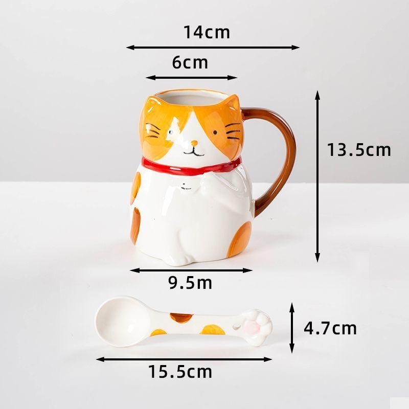 European Ceramic Strawberry Mushroom Coffee Cup with Lid Creative Cartoon Ceramic Mug Exquisite Afternoon Tea Latte Coffee Mug