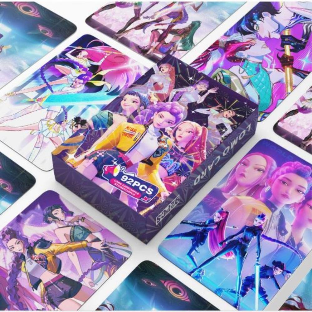 Ultimátní 92dílná K-POP Demon Hunters holografická sběratelská sada: HUNTRIX Mega balíček