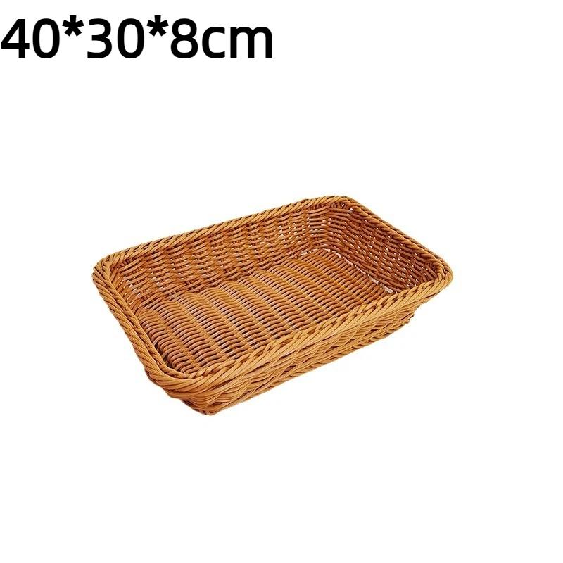 Wicker Storage Baskets Eco-friendly Natural Material Bins for Home Kitchen Pantry Food Snack Fruit Vegetable Organization Use