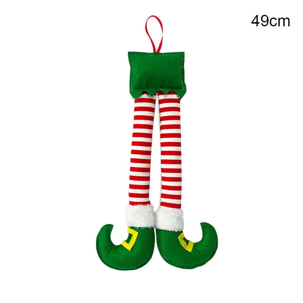 2025 New Year Christmas Elf Santa Legs Car Accessory Christmas Decor For Home Xmas Tree Pendants Auto Rear Trunk Door Leg D H3B1