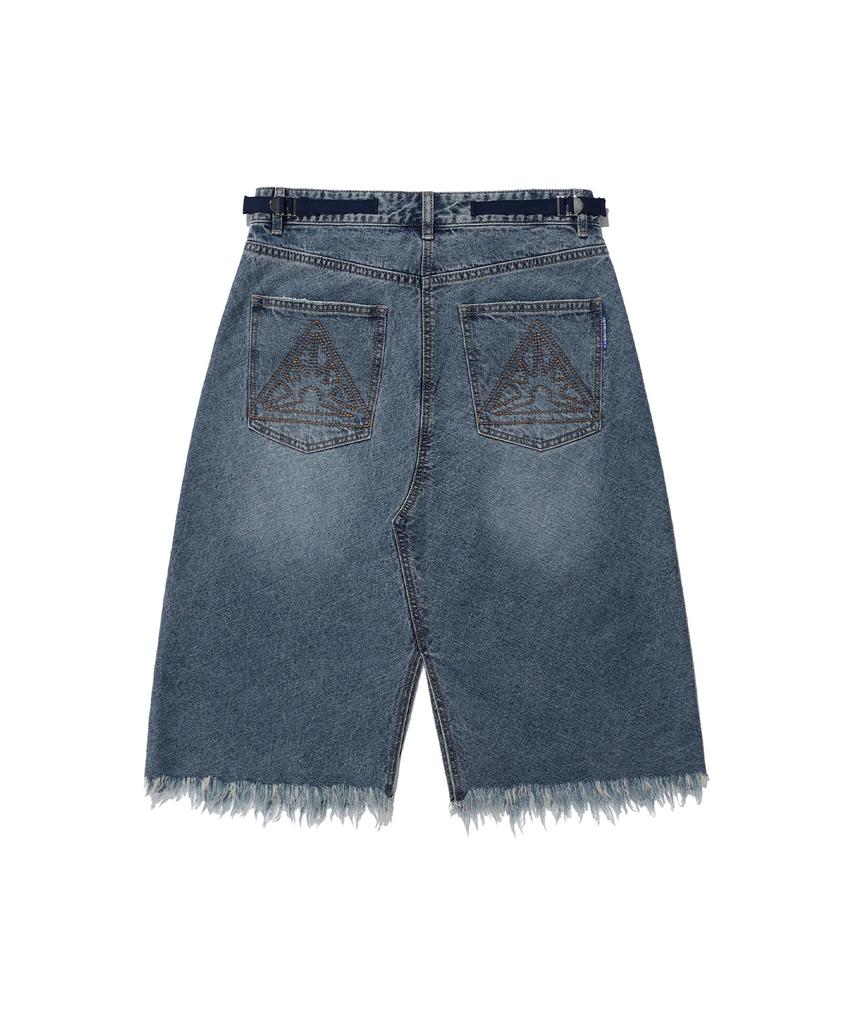 East Coast Washed Stud Denim Skirt_Blue(Ik2Effd190A)