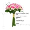 Künstliche Seide 18 Köpfe Rose Blume Party Hause Hochzeit Büro Tisch Dekor DIY