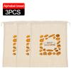 3/1Pcs Linen Bread Bags Large Capacity Drawstring Bread Storage Bags Washable Reusable Loaf Bags for Pastries Baguette Organizer