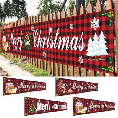 Weihnachtsbanner Helle Farbe Langlebig Leicht Garten Dekoration