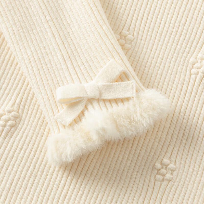 Maglione a collo alto a costine tinta unita per bambina Davidbella