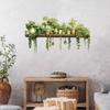 Green Plant Wall Stickers, Realistic Pothos Leaves Hanging Basket Plant Stickers, Decorative Wall Decals, Peel & Stick Wall Sticker
