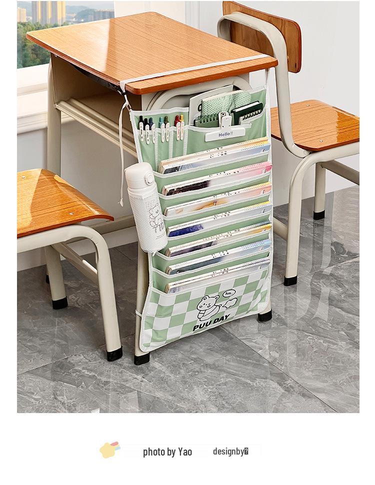 Fresh Color Hanging Book Bag & Desk Organizer for High School Students