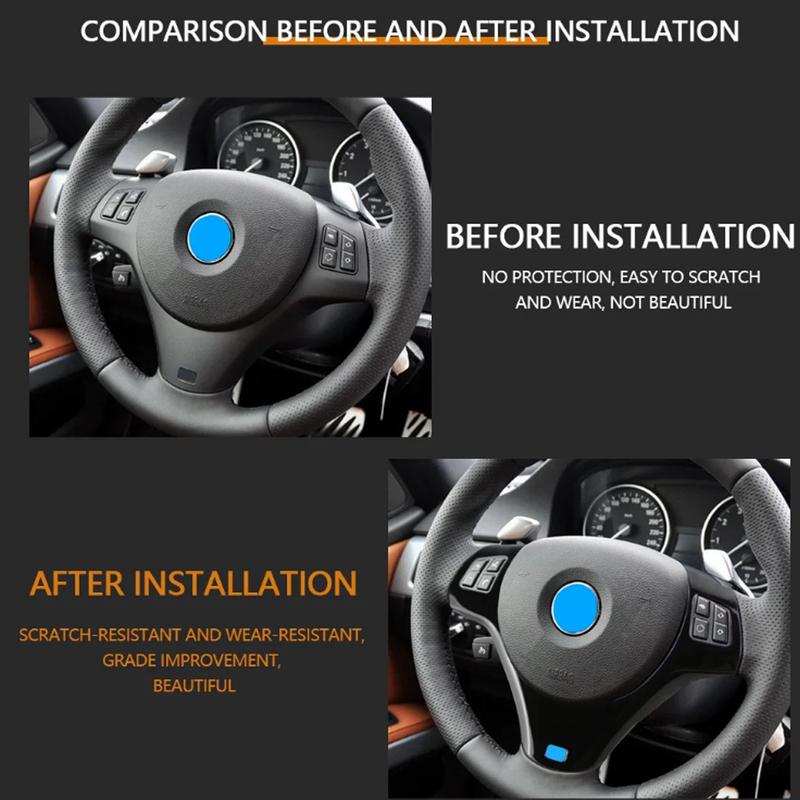 1 Pezzo/Set ABS Copertura Decorativa Pannello Volante Auto Rivestimento Striscia Adesiva per BMW Serie 1 3 E87 E90 E92 E93 2005-2011 2012