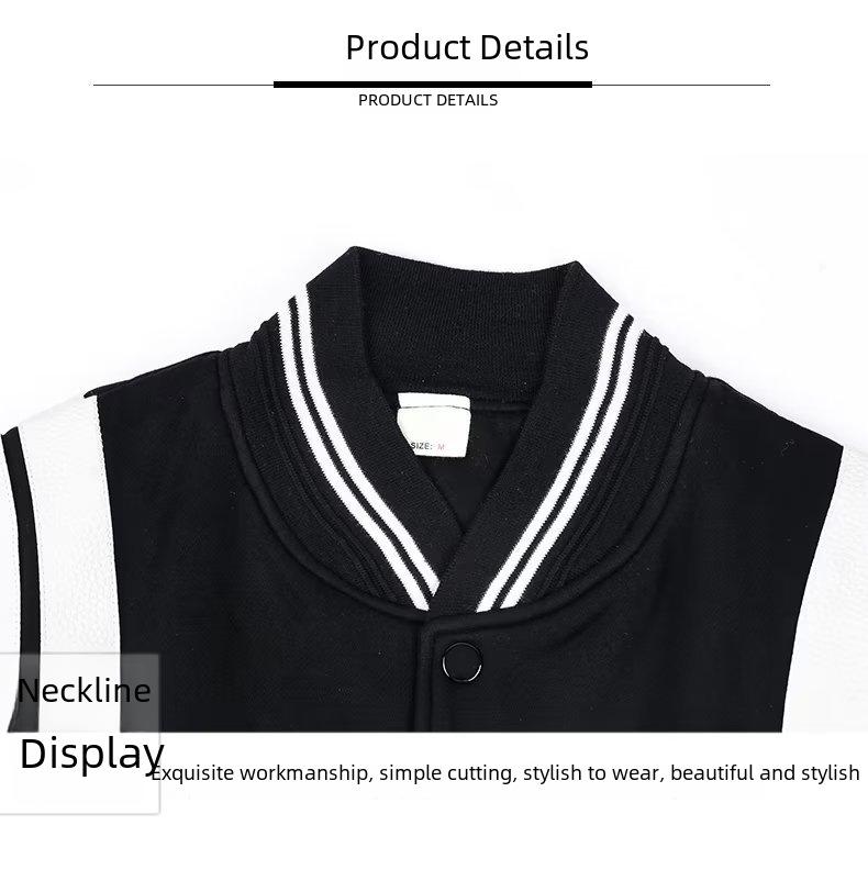 Men's Trendy Japanese-Style Baseball Jacket - Spring/Autumn, Color-Block Design, High-End Casual Sportswear