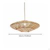 Rattan Pendant Lampshade Retro Design Woven Hanging Light Shade Rustic Elegance Fiber Lamp Cover for