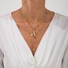 European and American Sense Y-shaped Fringed Necklace Women, Creative Color Double-layer Cross Pendant Collarbone Chain Necklace