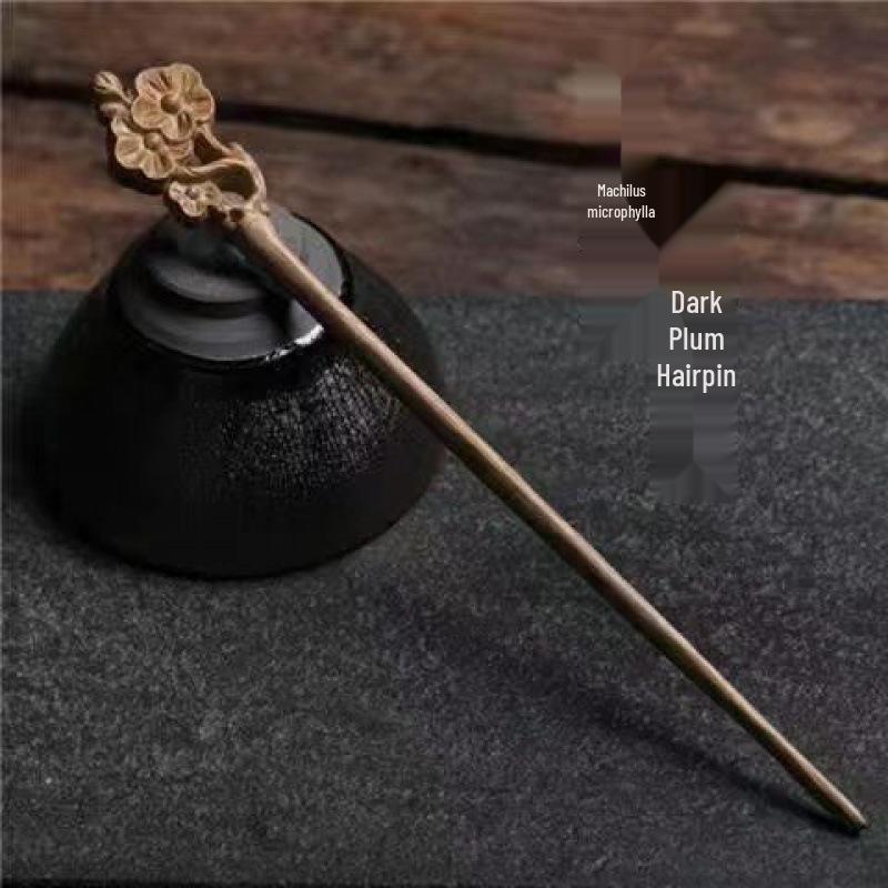 Golden Silk Nanmu Hairpin - Retro Chinese Hanfu Style for Updos