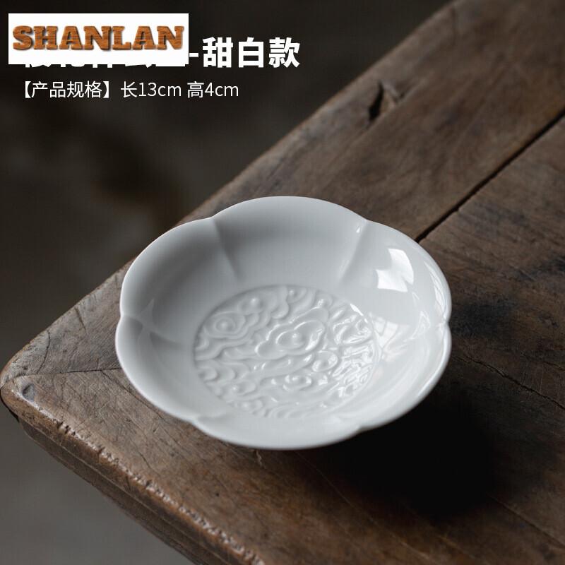 Japanese Oriental Cherry Ceramic Fruit Tray Dried Candy Dish Tea Dim Sum Snack Basket Self-help Display Home Table Decoration