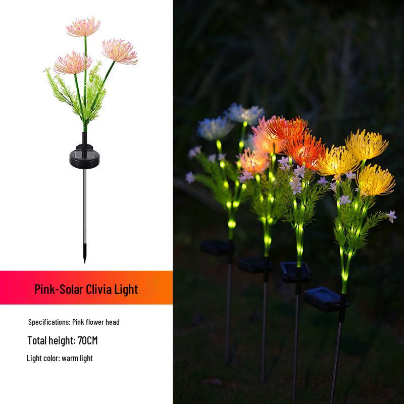 Solar Waterproof Lycoris Radiata Garden Lanterns - Outdoor Flower Lights for Decorative and Wedding Use