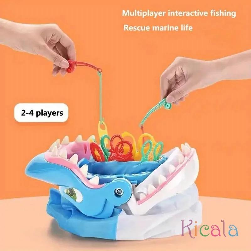Morso di Squalo Gioco di Famiglia Creature Marine Colorate Avventura di Pesca Gioco per Feste Giocattoli per Bambini Adulti Giocattoli Regalo di Natale Compleanno