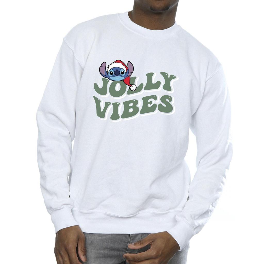Disney Mens Lilo & Stitch Jolly Chilling Vibes Sweatshirt