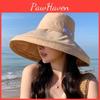Summer Wide Brim Sunhat For Women Polyester Sun Protection Outdoor Beach Fashion Accessory
