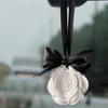 1PC Bow And Flower Design Plaster Car Hanging Ornament Craft Decorative Item