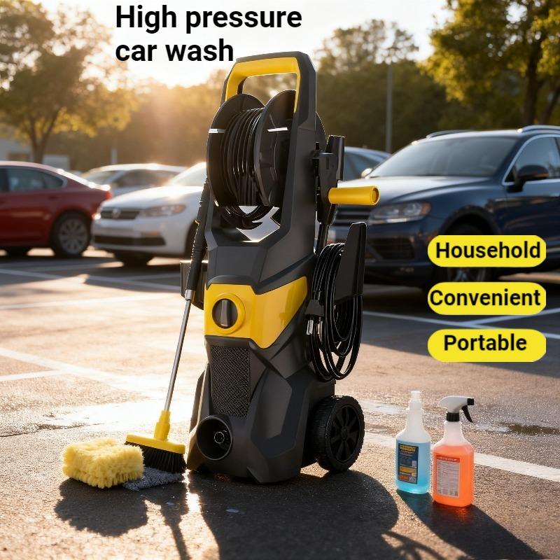 3000W High-Power Portable Electrical Pressure Cleaner 100Bar 4.8Amp - Professional Car Washing Machine for Home & Outdoor Use
