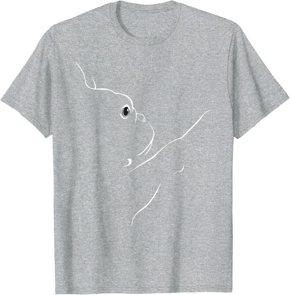 French Bulldog Line Art Minimalist Graphic T-Shirt Cotton Casual Top for Dog Lovers