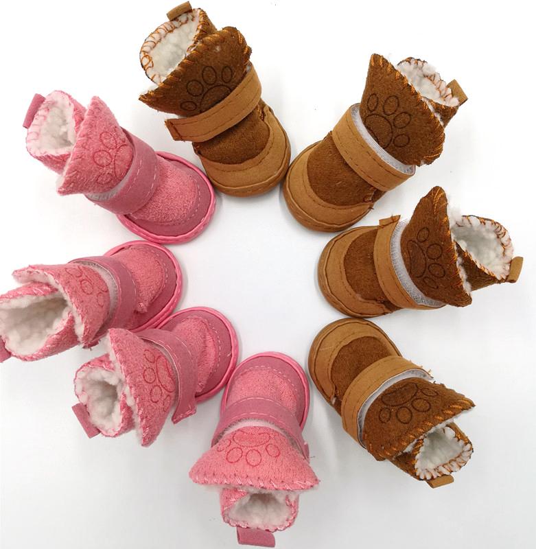 Warm Winter Pet Shoes for Small Dogs Non-slip Dog Cat Snow Boots Chihuahua Shih Tzu Shoes Mascotas Zapatos Perro Pet Supplies