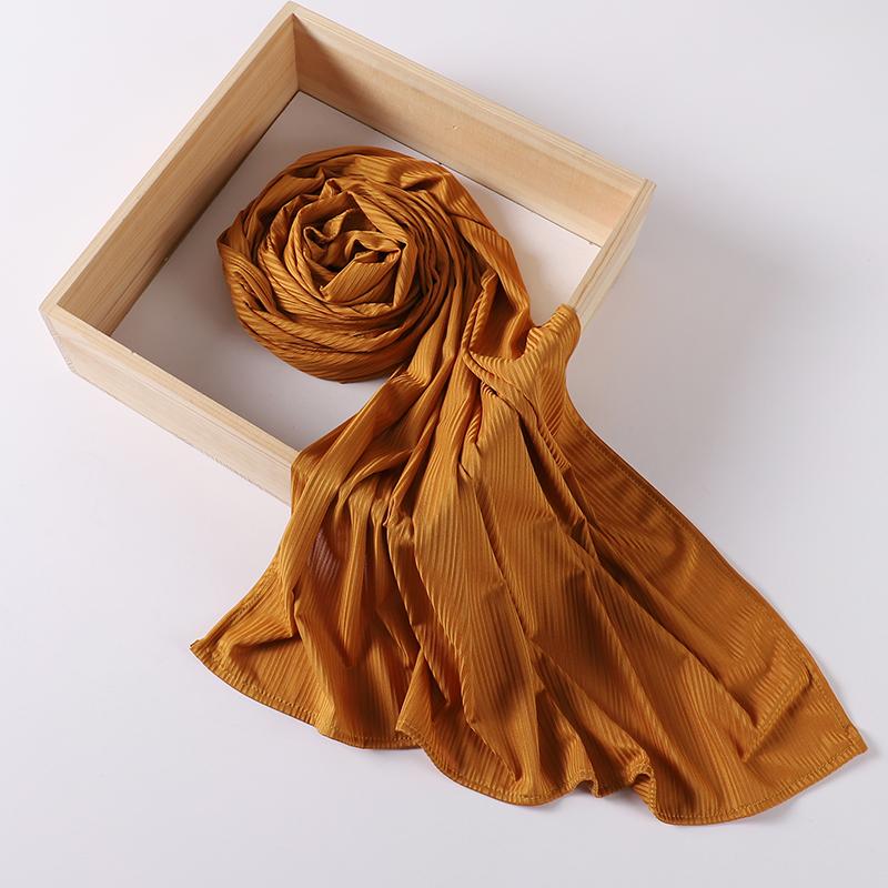 Ribbed Jersey Hijab Muslim Plain Scarf Crepe Hijab Scarf Soft Islamic Shawl Wraps Headband Voile Femme Musulman