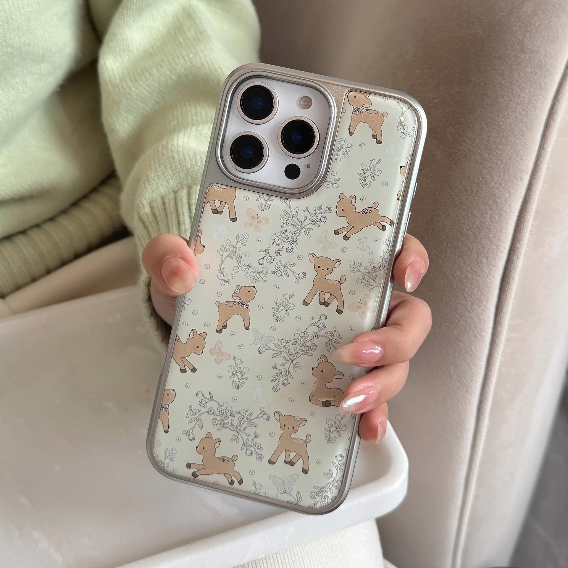 

Xiaolu Garden Is Suitable for 16 Apple 15 Promax Mobile Phone Case Iphone 14 Drop Glue 13 Green Oil Painting 15 Hard Huawei Samsung S25ULTRA