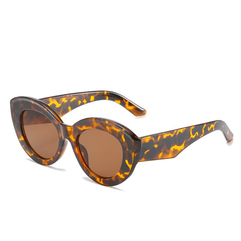 JYL Sunglasses Oversized Cat Eye Uv Protection Jelly Stripe Cool Use 9137 A-16160 лаванда серого