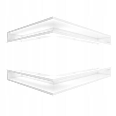 CORNER GRILLE LUFT 600x400x90 45S WHITE 2 Pieces