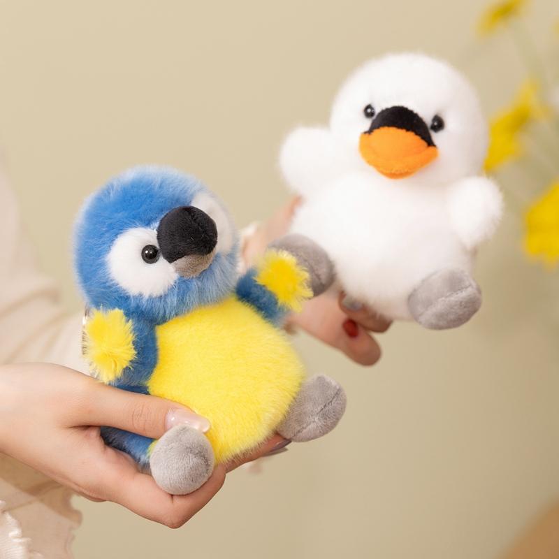 13cm Cute Bean Bag Animal Series Plush Toy Chicken Elephant Duck Parrot Frog Plush Doll Super Kawaii Plush Pendant Keychain