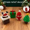 1/2/3/4Pcs 3D Printed Christmas Figurine Santa Snowman Star Topper Xmas Tree Gift Box Statue Holiday Party Decoration Ornament