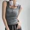 Women Sleeveless U Neck Tees T Shirt Ladies Tee Shirt Street Vest Wear Top
