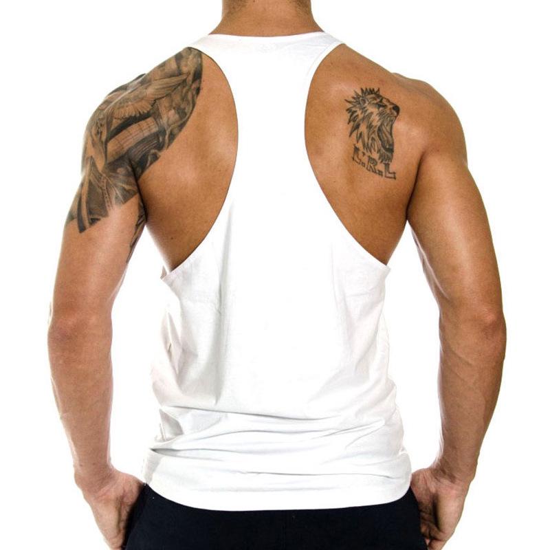 Men's Summer Y-Back Tank Top: Sporty, Thin Strap, Sleeveless Bodybuilding Shirt with Custom Logo, Loose Fit