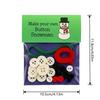 DIY Christmas Button Decoration Craft Kit Snowman Santa Claus and Angel Figures with Button Hats Easy-to-Hang Tree Ornaments