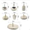 Buffing ing Wheels Kit , White Various Shaped Durable Jewelry Wheel for Mirror Wood Ceramic Glass