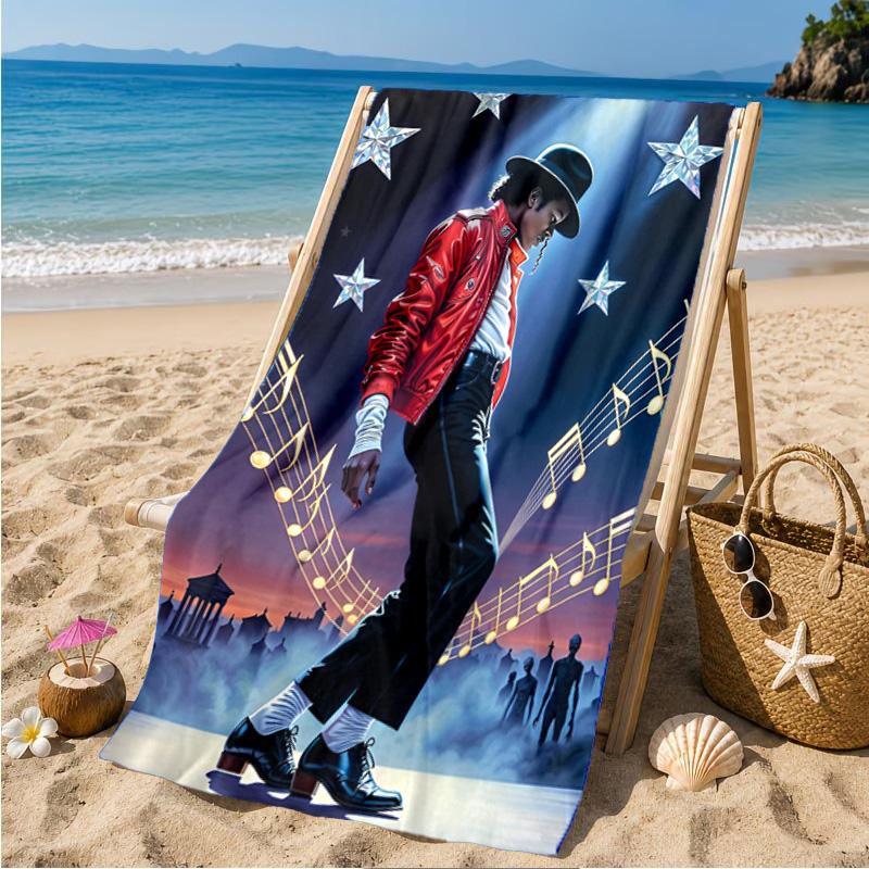 Asciugamano da Spiaggia Thriller di Jackson, Asciugamano da Spiaggia in Microfibra, Leggero e Asciugatura Rapida, per Viaggi Estivi, Piscina, Fan, Regalo di Compleanno